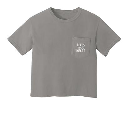 Bless Your Heart Crop Pocket Tee