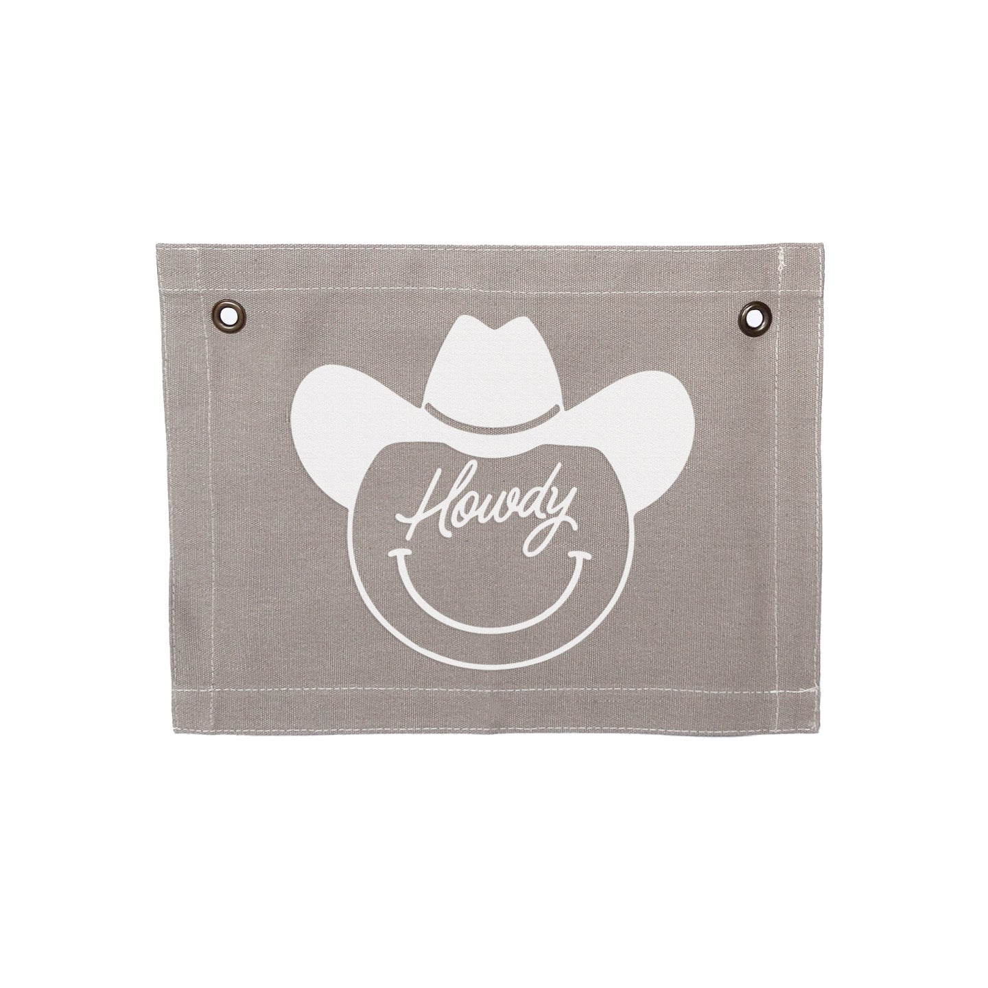 Howdy Cowboy Small Canvas Flag