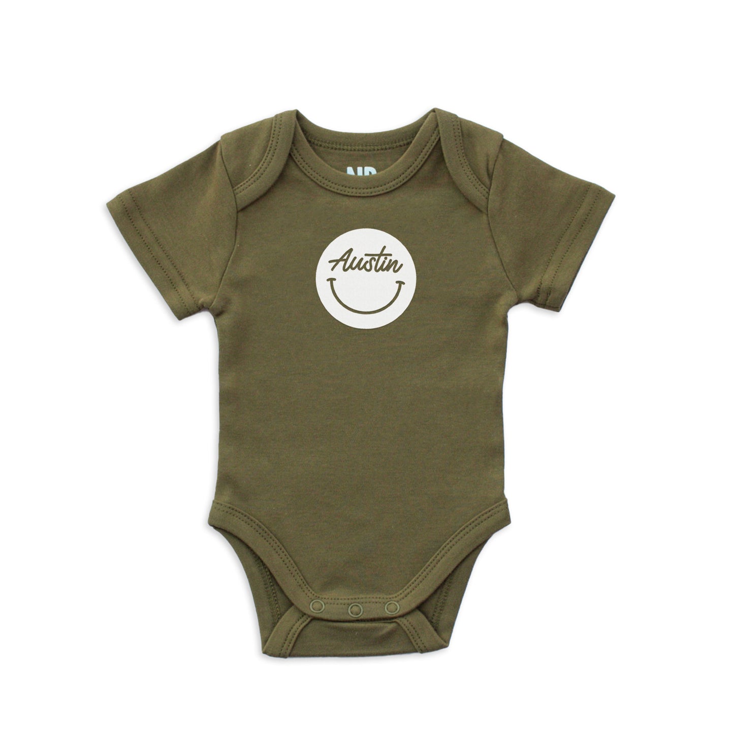 Austin Cursive Smile Onesie