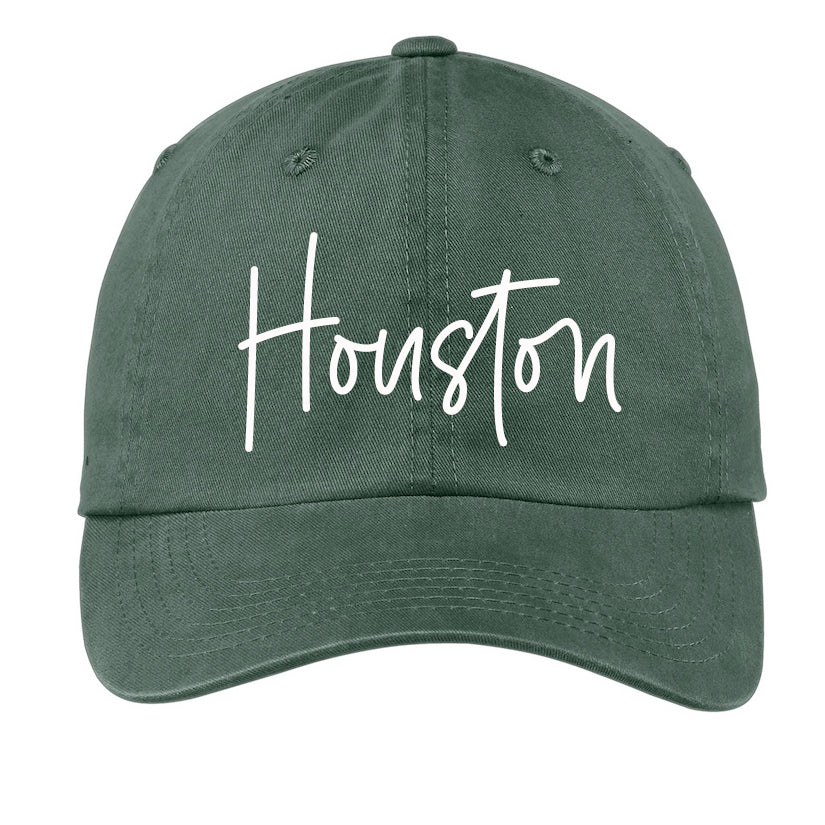 Houston Cursive Baseball Cap V1