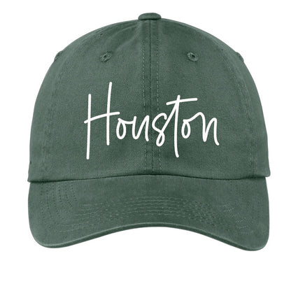 Houston Cursive Baseball Cap V1