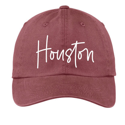 Houston Cursive Baseball Cap V1