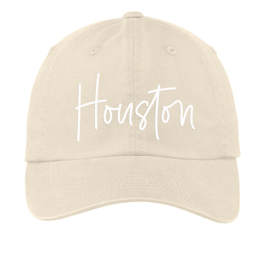 Houston Cursive Baseball Cap V1