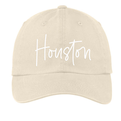 Houston Cursive Baseball Cap V1