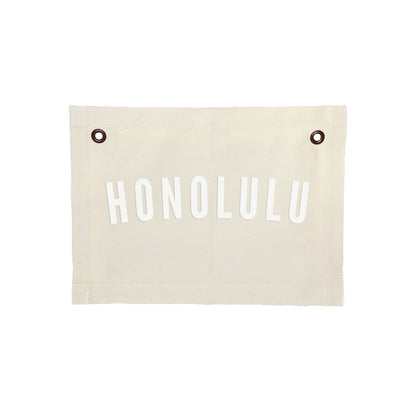 Custom Hometown Small Canvas Flag