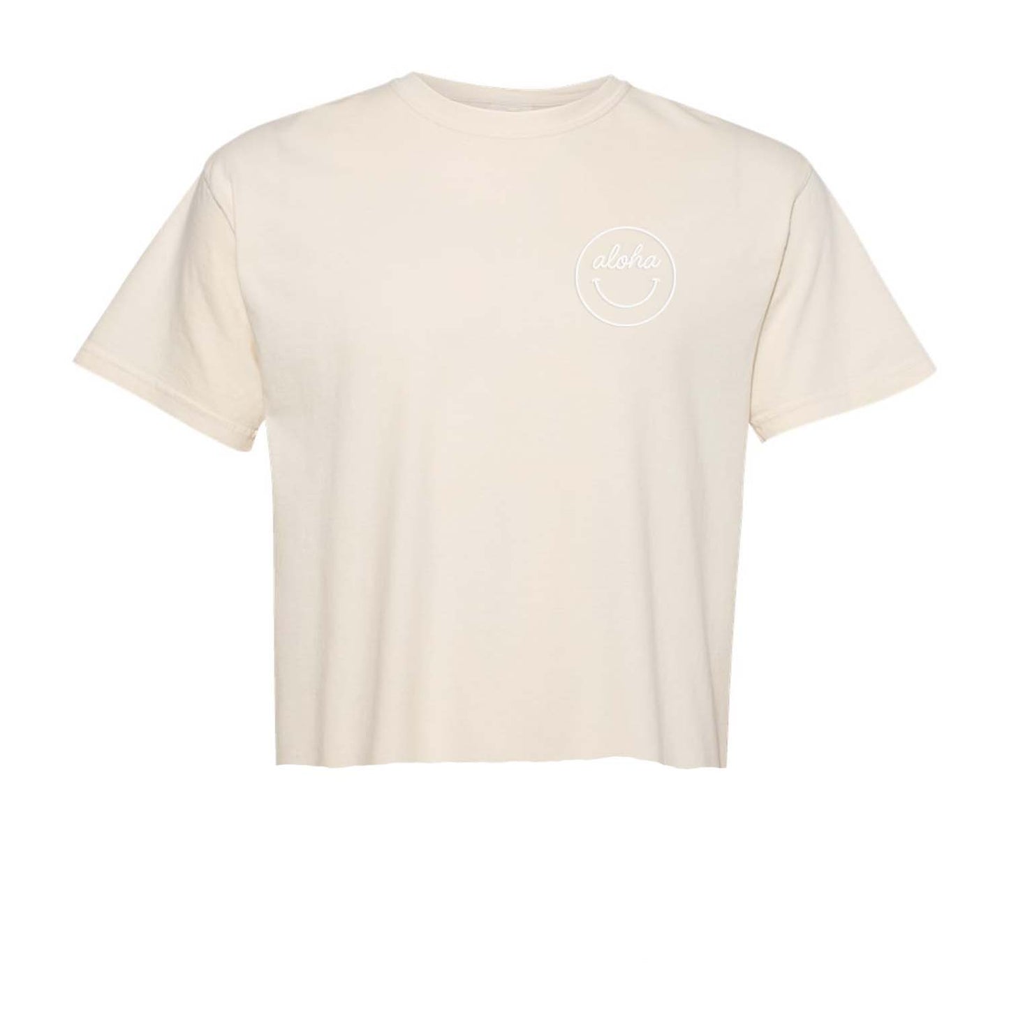 Aloha Cursive Smiley Face Washed Tee