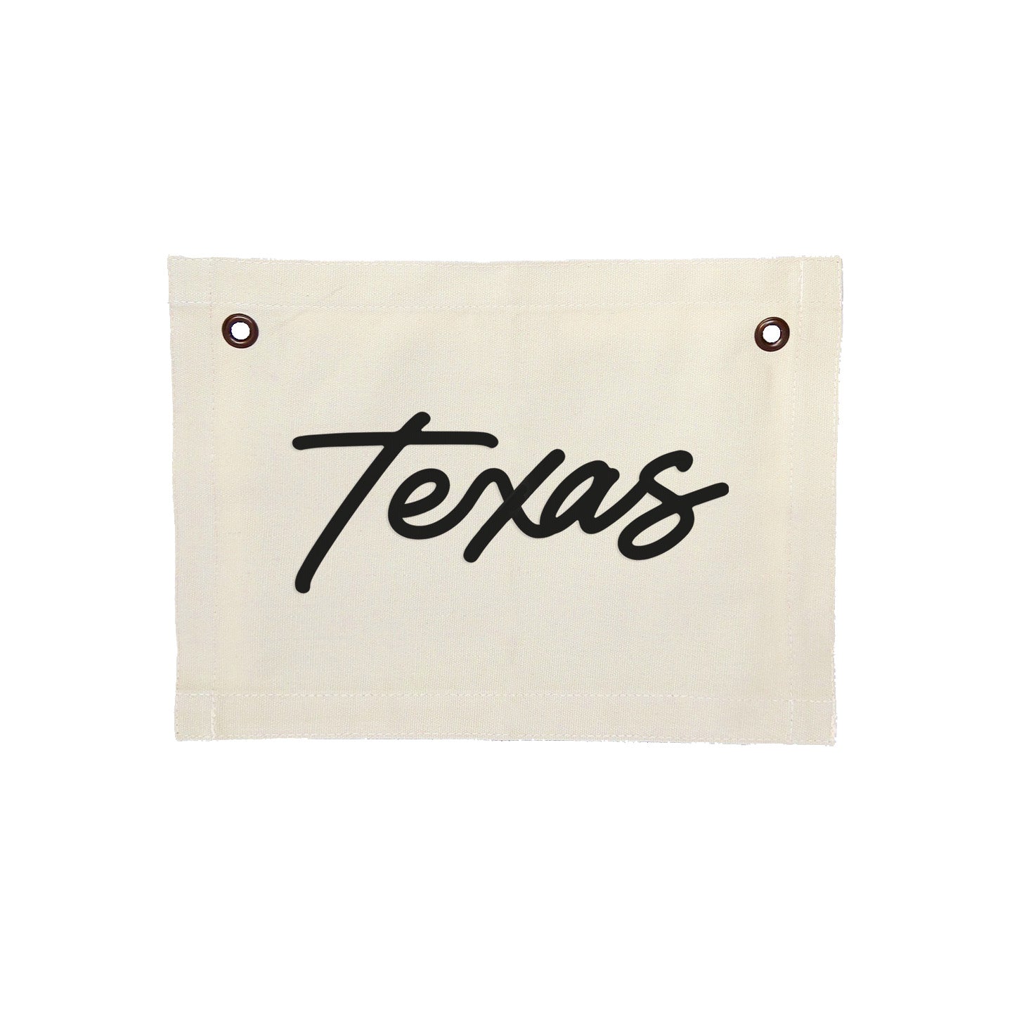 Texas Cursive Small Canvas Flag