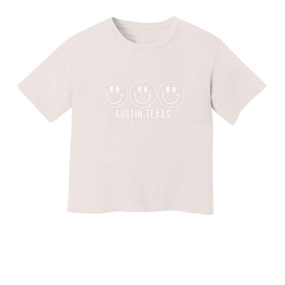 Smile Austin Texas Washed Tee - Large Design