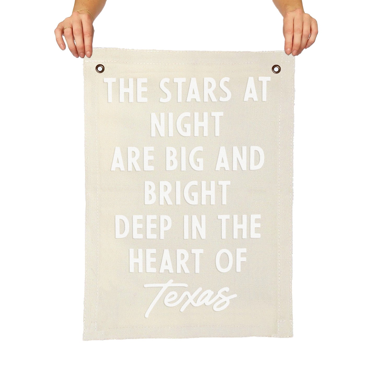 Deep In The Heart of Texas Large Canvas Flag