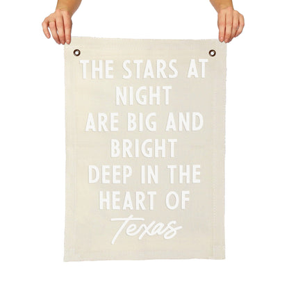 Deep In The Heart of Texas Large Canvas Flag