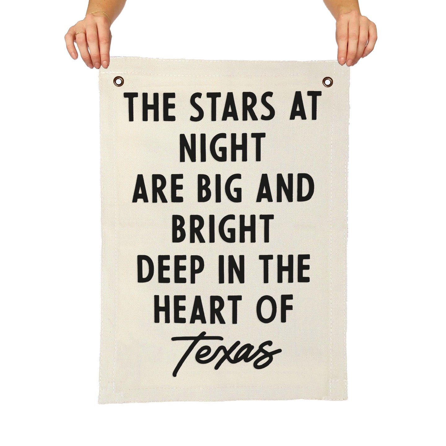 Deep In The Heart of Texas Large Canvas Flag