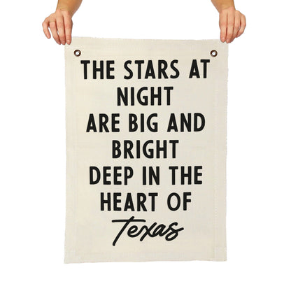 Deep In The Heart of Texas Large Canvas Flag