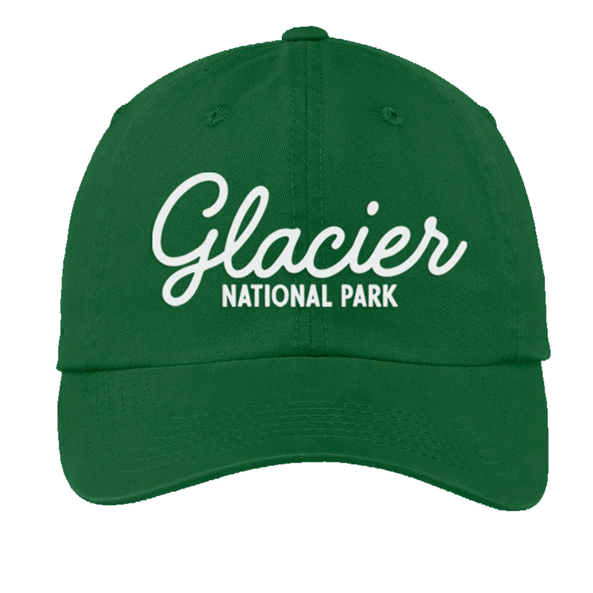 Glacier National Park Cursive Baseball Cap