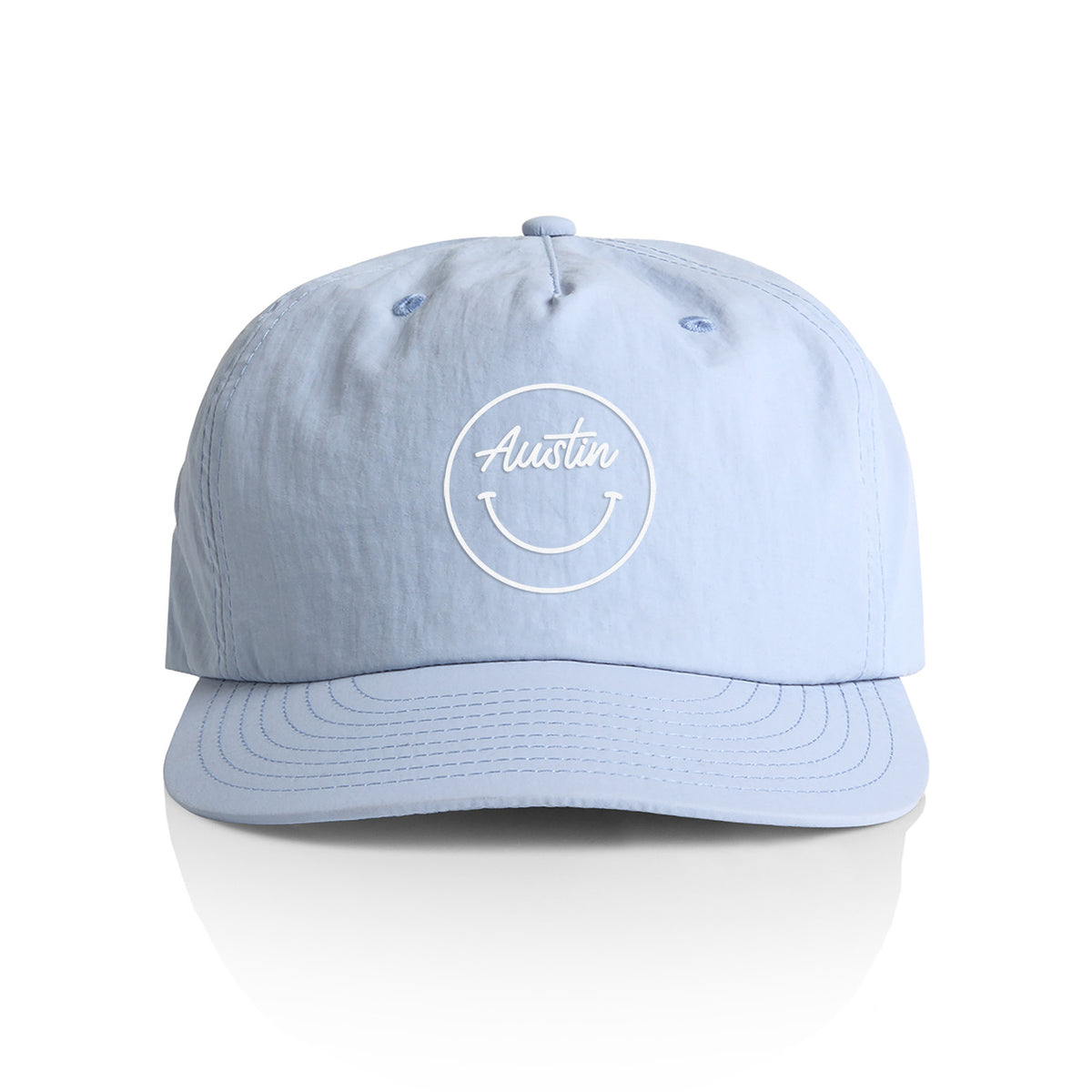 Austin Cursive Smile Outline Nylon Snapback