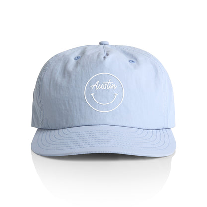 Austin Cursive Smile Outline Nylon Snapback