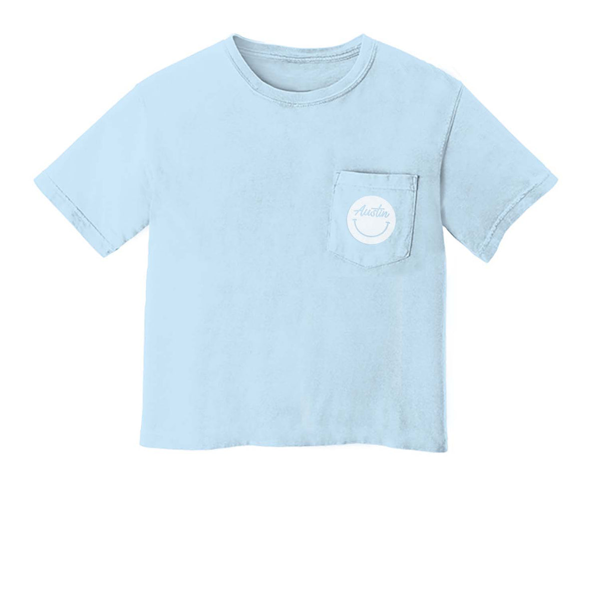 Austin Cursive Smile Pocket Tee