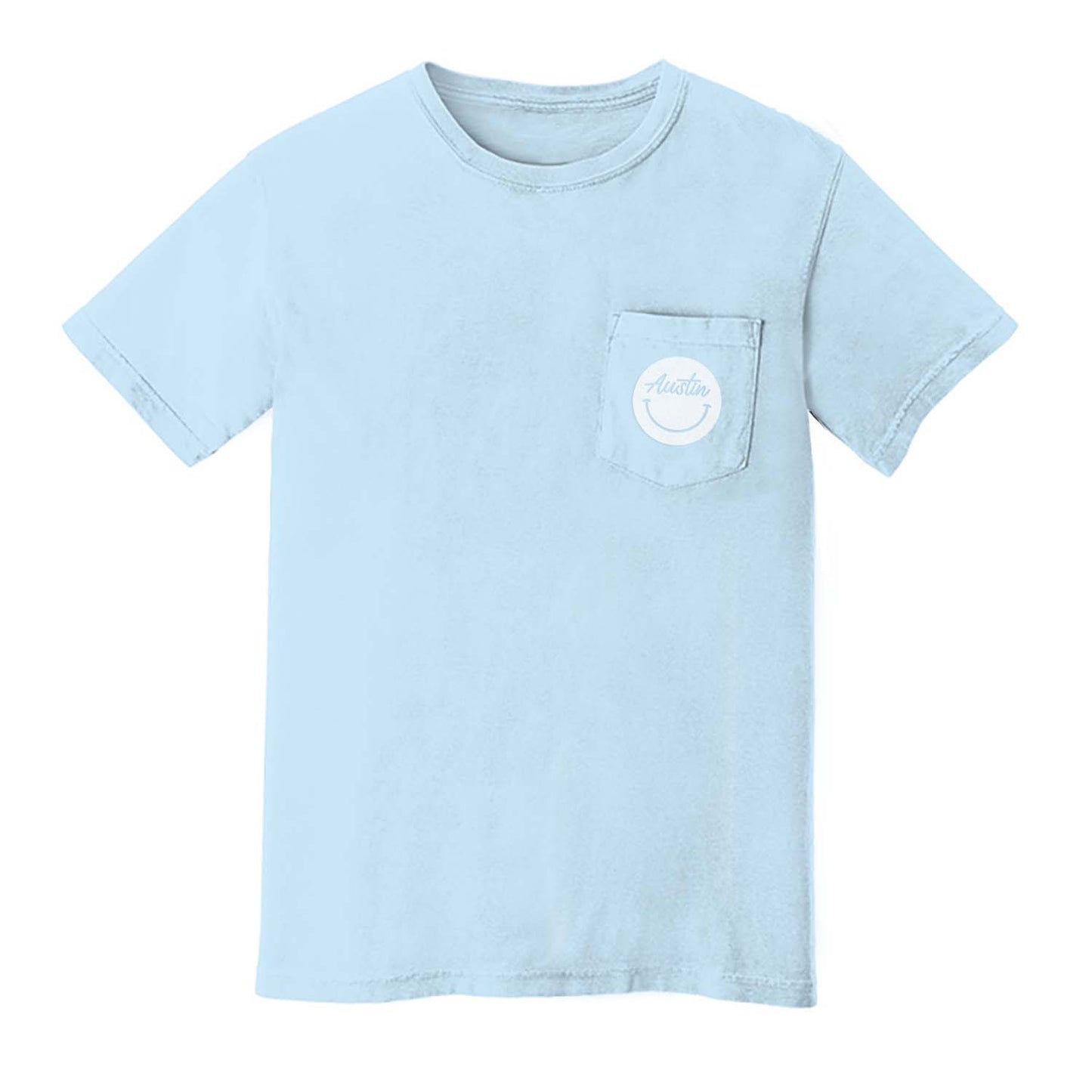 Austin Cursive Smile Pocket Tee