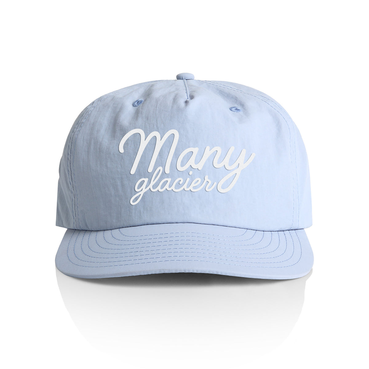 Many Glacier Cursive Nylon Snapback