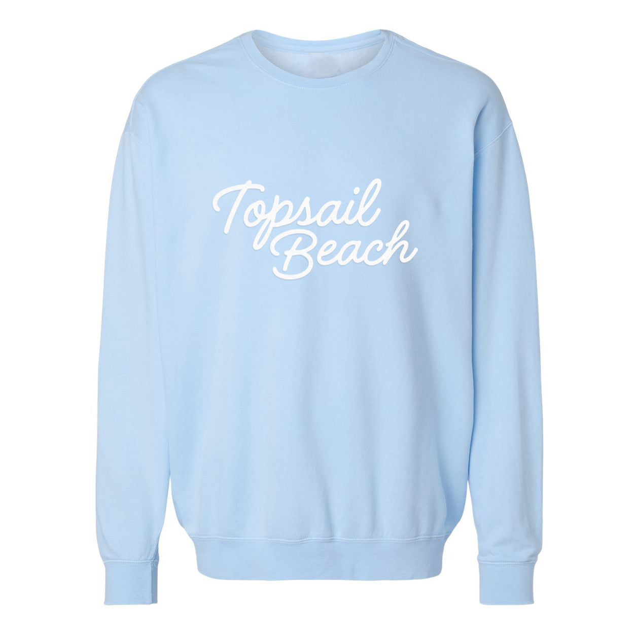 Topsail Beach Cursive Washed Sweatshirt