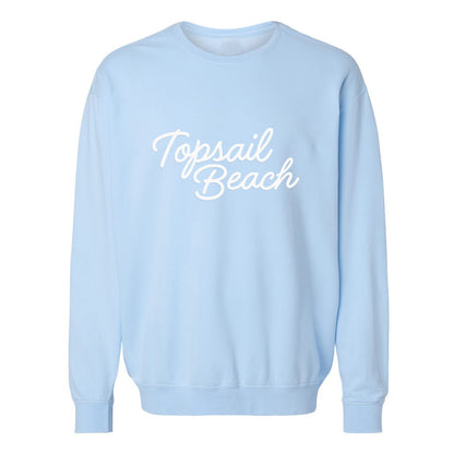 Topsail Beach Cursive Washed Sweatshirt