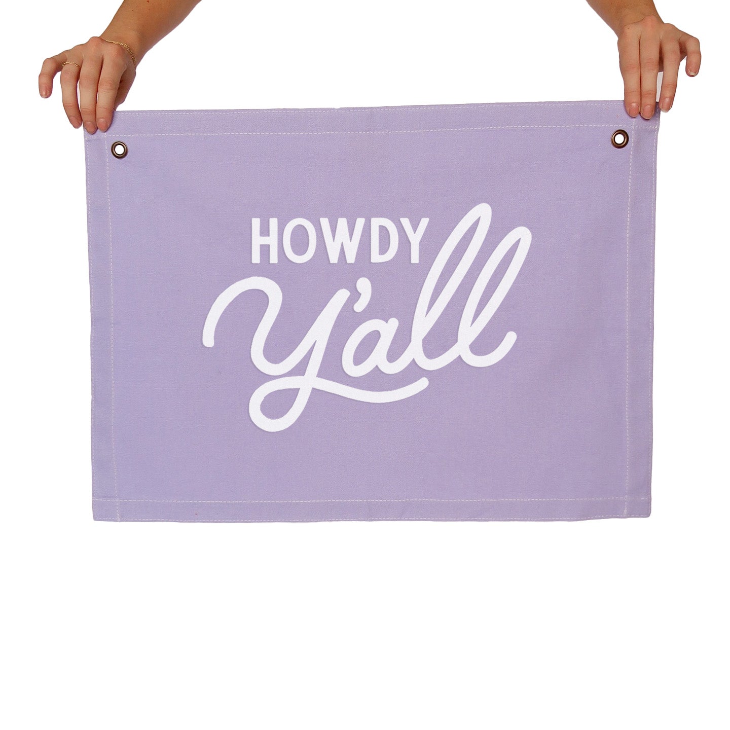 Howdy Y'all Large Canvas Flag