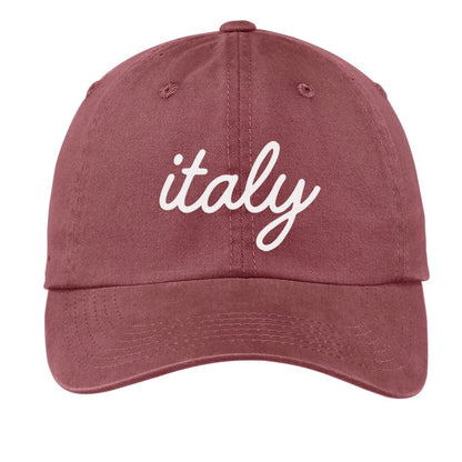 Italy Cursive Baseball Cap