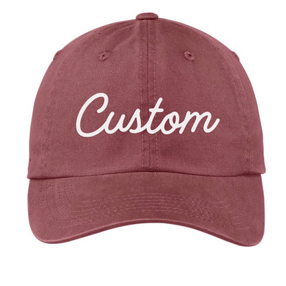 Custom Baseball Cap - Cursive