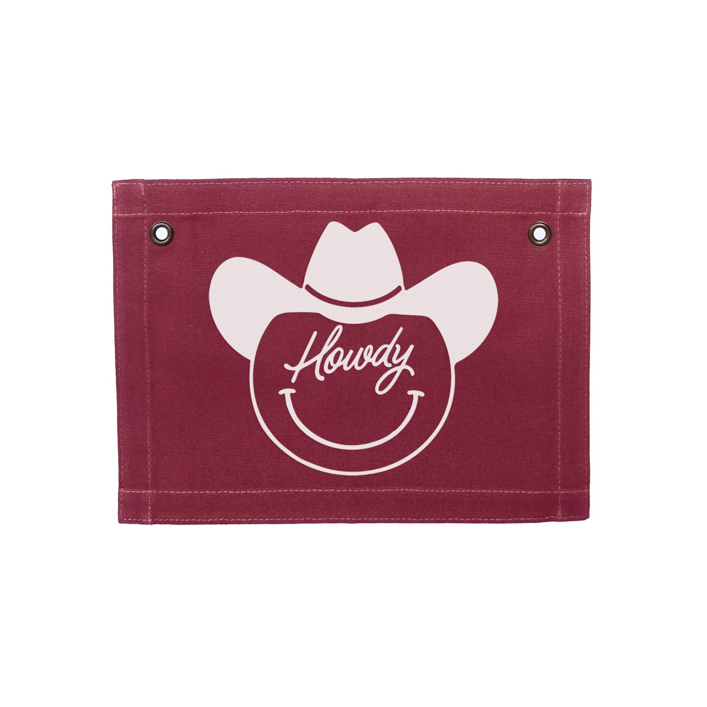 Howdy Cowboy Small Canvas Flag