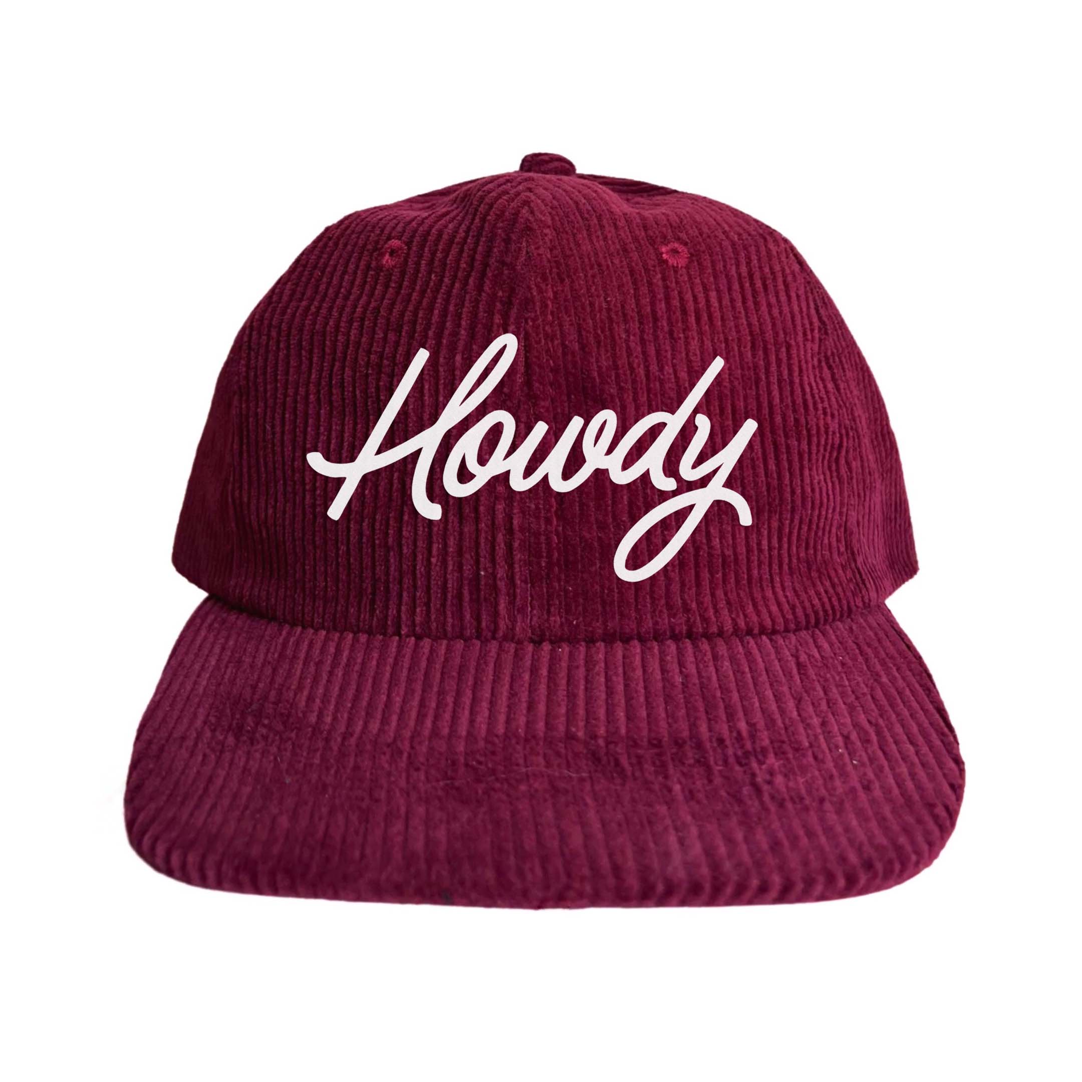 Howdy Cursive Corduroy Cap – Frankie Jean