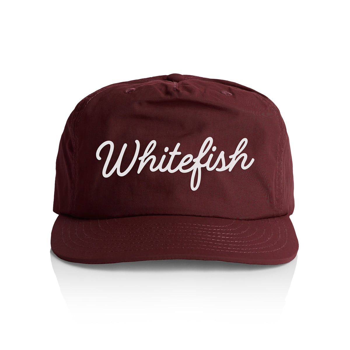 Whitefish Cursive Nylon Snapback