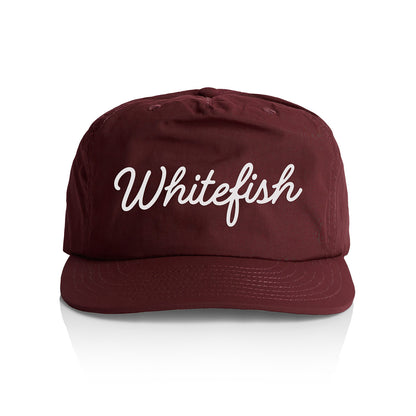 Whitefish Cursive Nylon Snapback