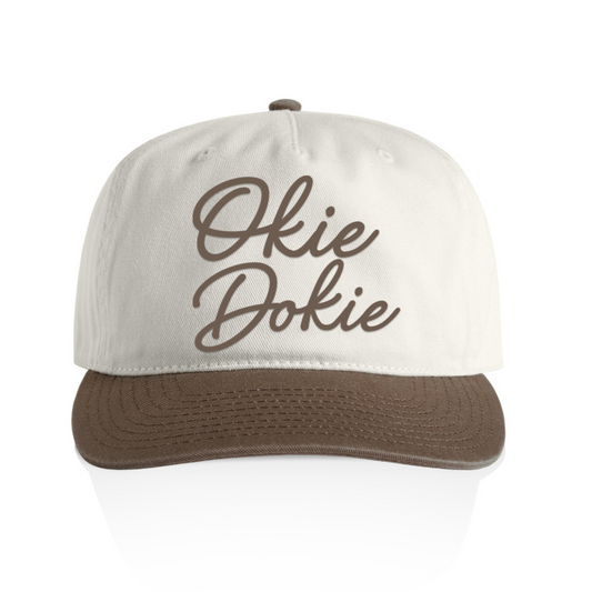 Okie Dokie Cursive 2 Tone Cap