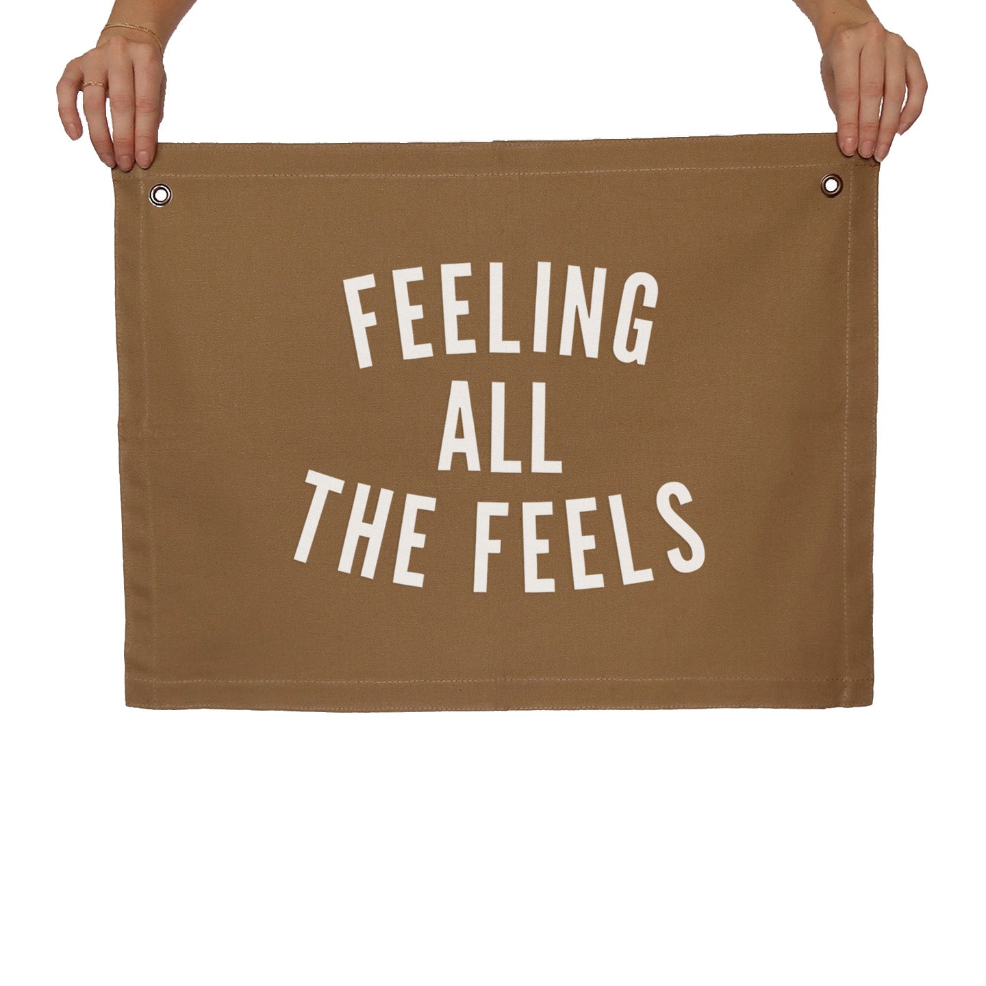 Feeling all the Feels Large Canvas Flag
