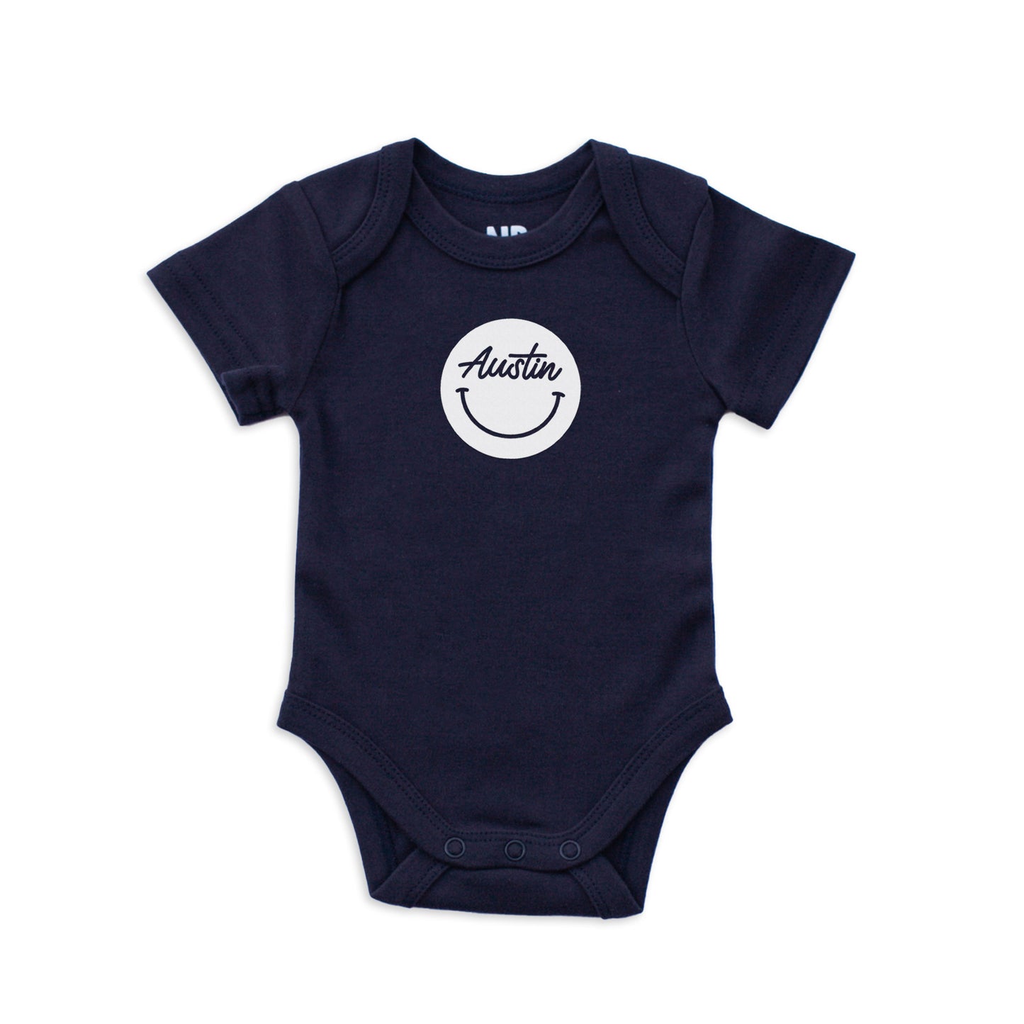 Austin Cursive Smile Onesie