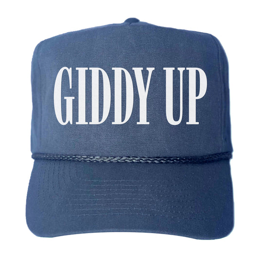 GIDDY UP Western Canvas Trucker