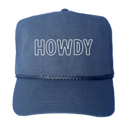 Howdy Outline Canvas Trucker