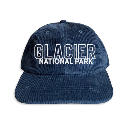 Glacier National Park Outline Corduroy Cap