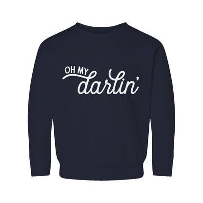 Oh My Darlin' Cursive Kids Sweatshirt