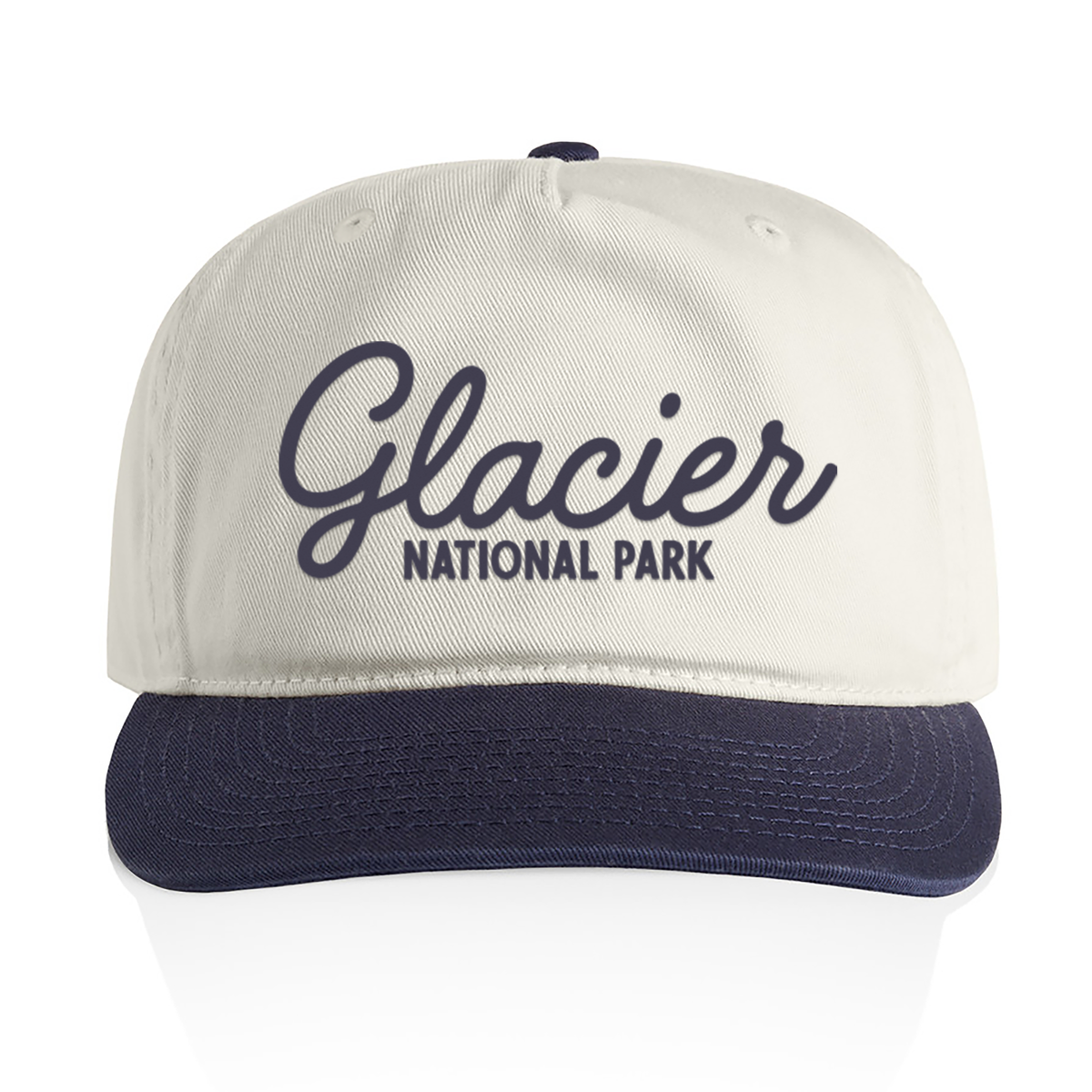 Glacier National Park Cursive 2 Tone Cap