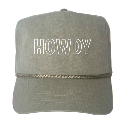 Howdy Outline Canvas Trucker