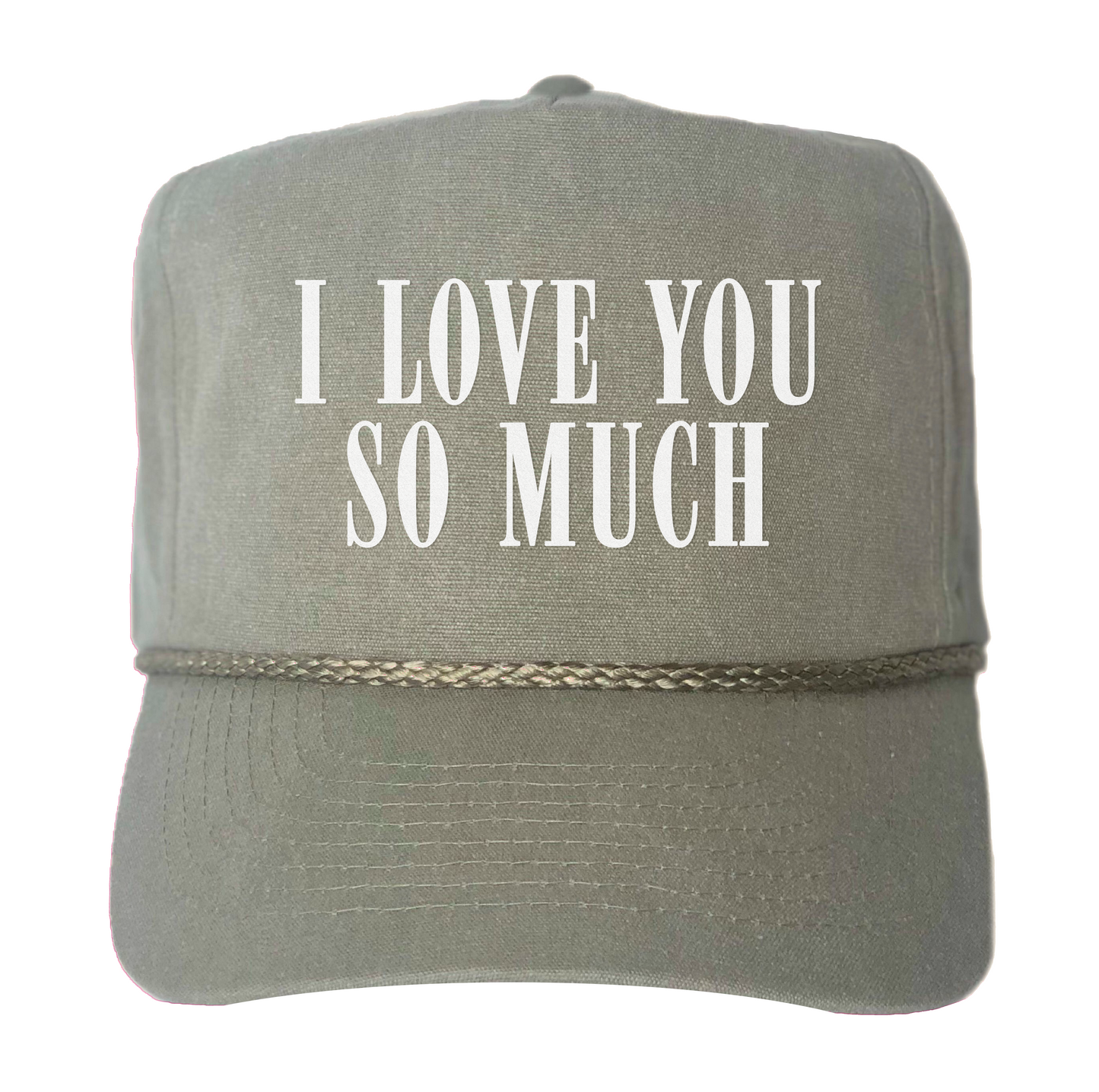 I Love You So Much Western Canvas Trucker