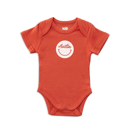 Austin Cursive Smile Onesie