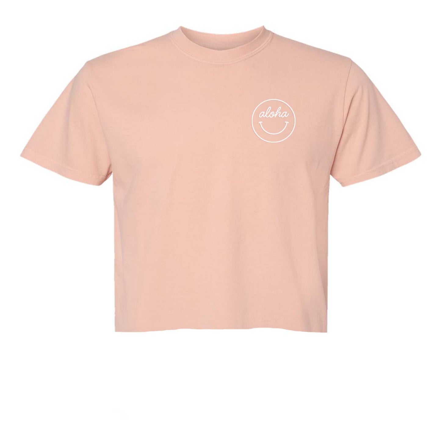 Aloha Cursive Smiley Face Washed Tee