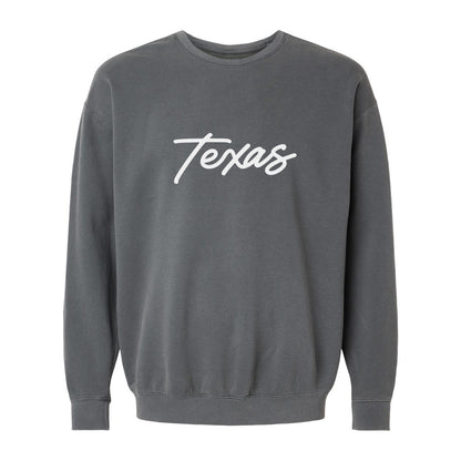 Texas Cursive Washed Sweatshirt