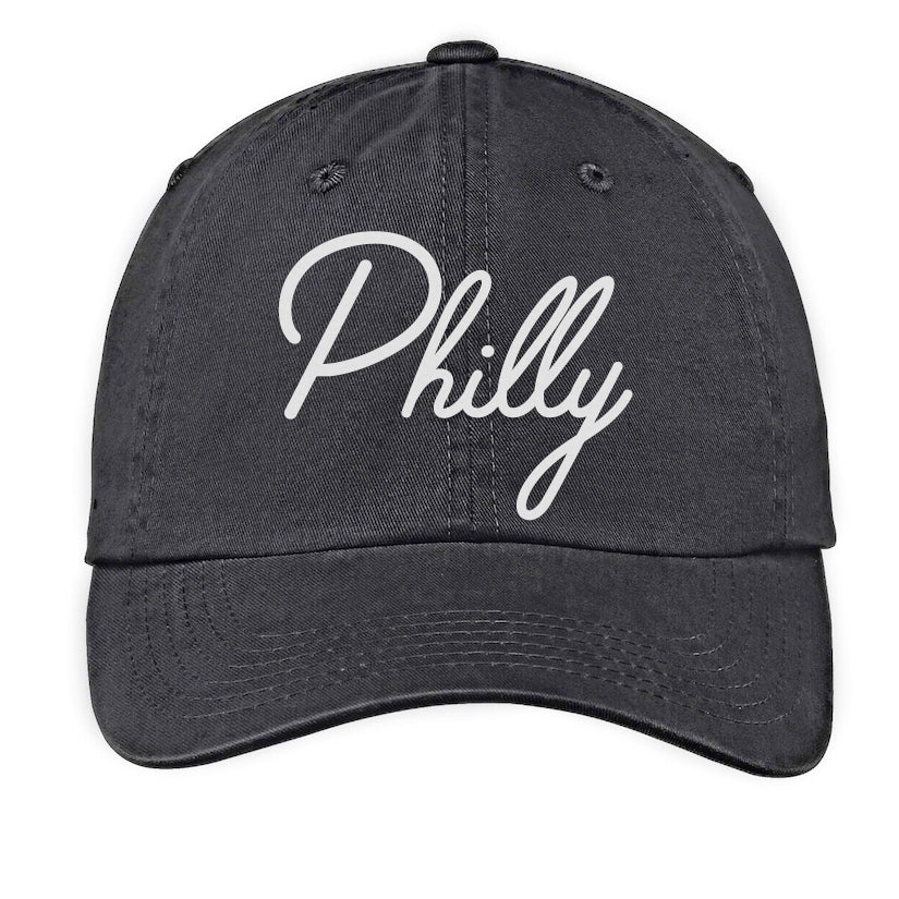 Philly Cursive Baseball Cap V1