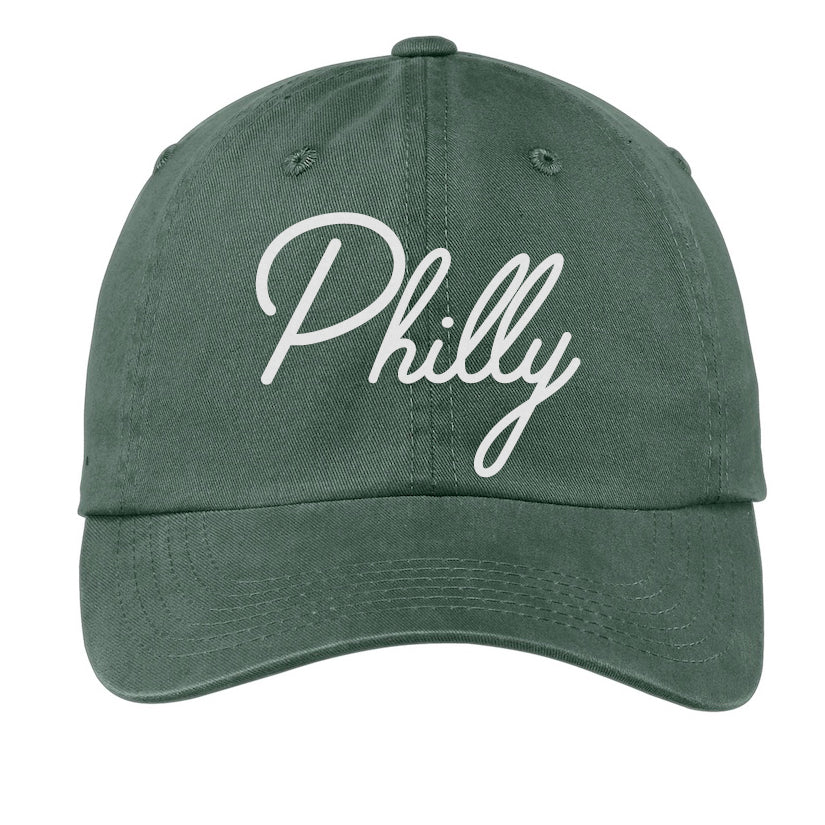 Philly Cursive Baseball Cap V1