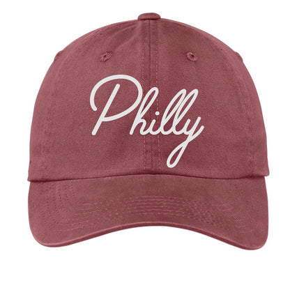 Philly Cursive Baseball Cap V1