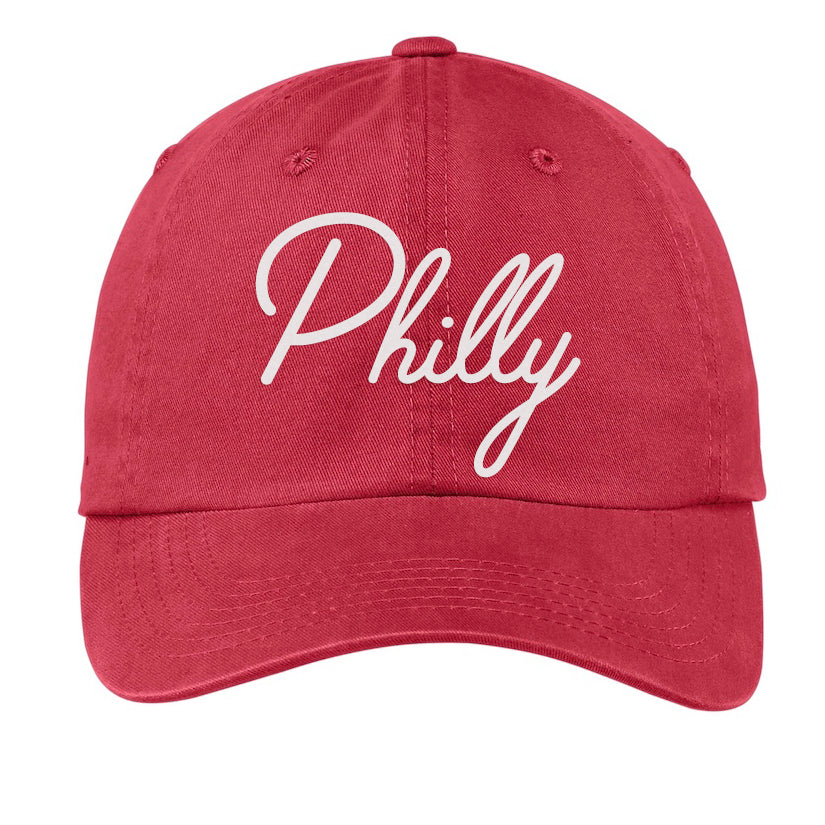 Philly Cursive Baseball Cap V1