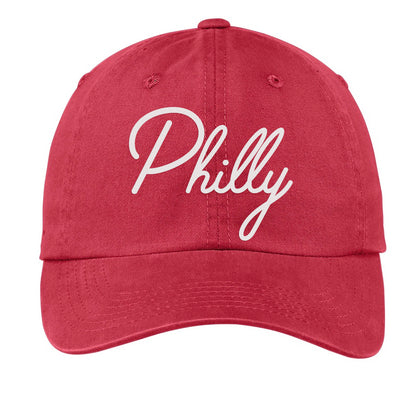 Philly Cursive Baseball Cap V1