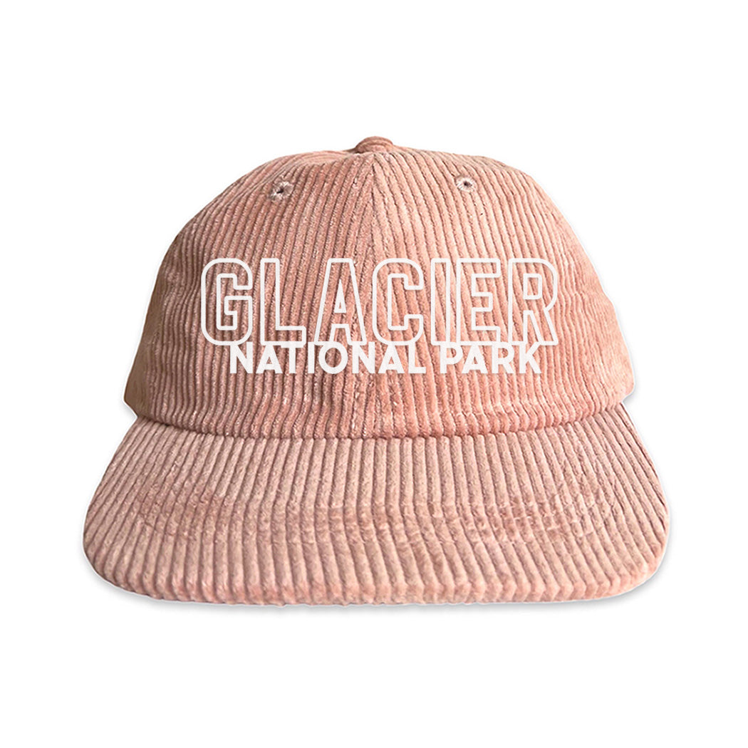 Glacier National Park Outline Corduroy Cap
